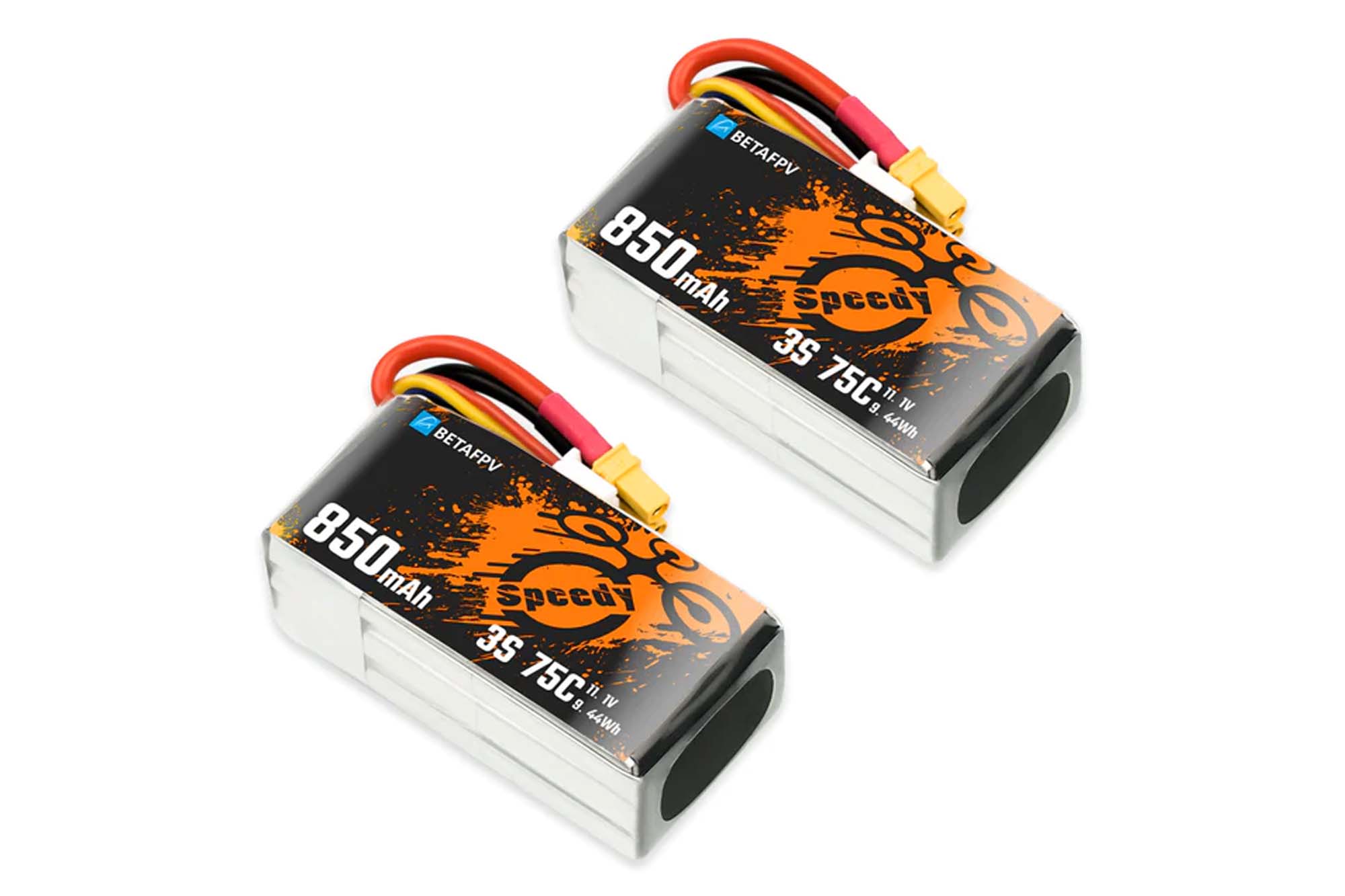 BetaFPV 850mAh 3S/4S 75C Lipo Battery (2PCS) - BAT-BF-01-05