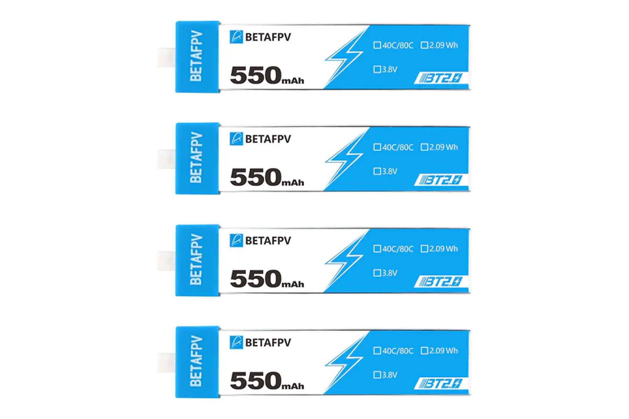 BetaFPV BT2.0 550mAh 1S Battery (4PCS) - BAT-BF-01-10