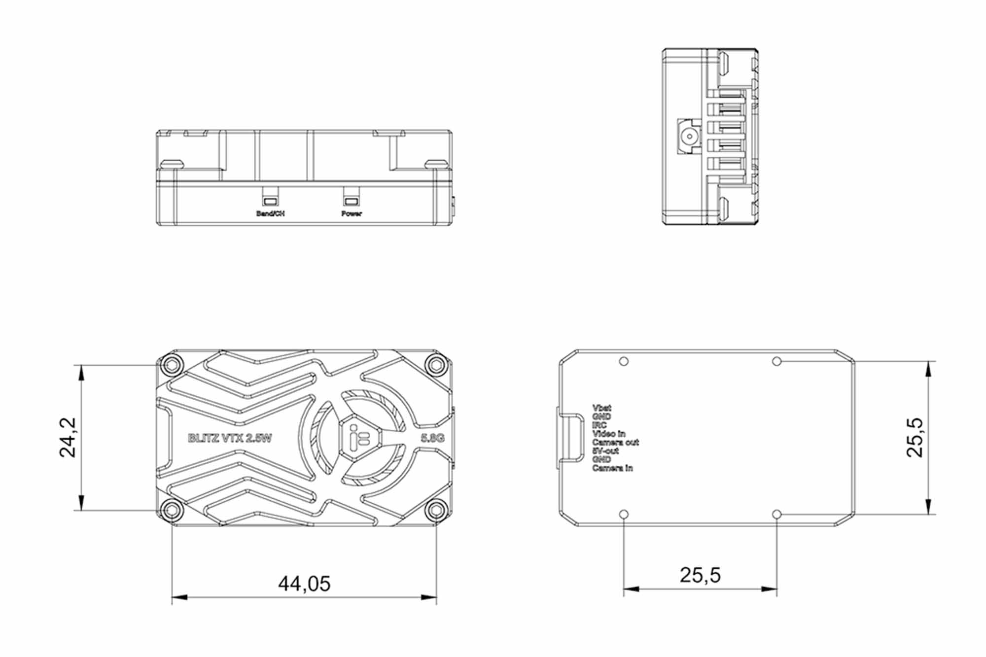 iFlight BLITZ Whoop 5.8GHz 2.5W VTX - IF-B-04-01
