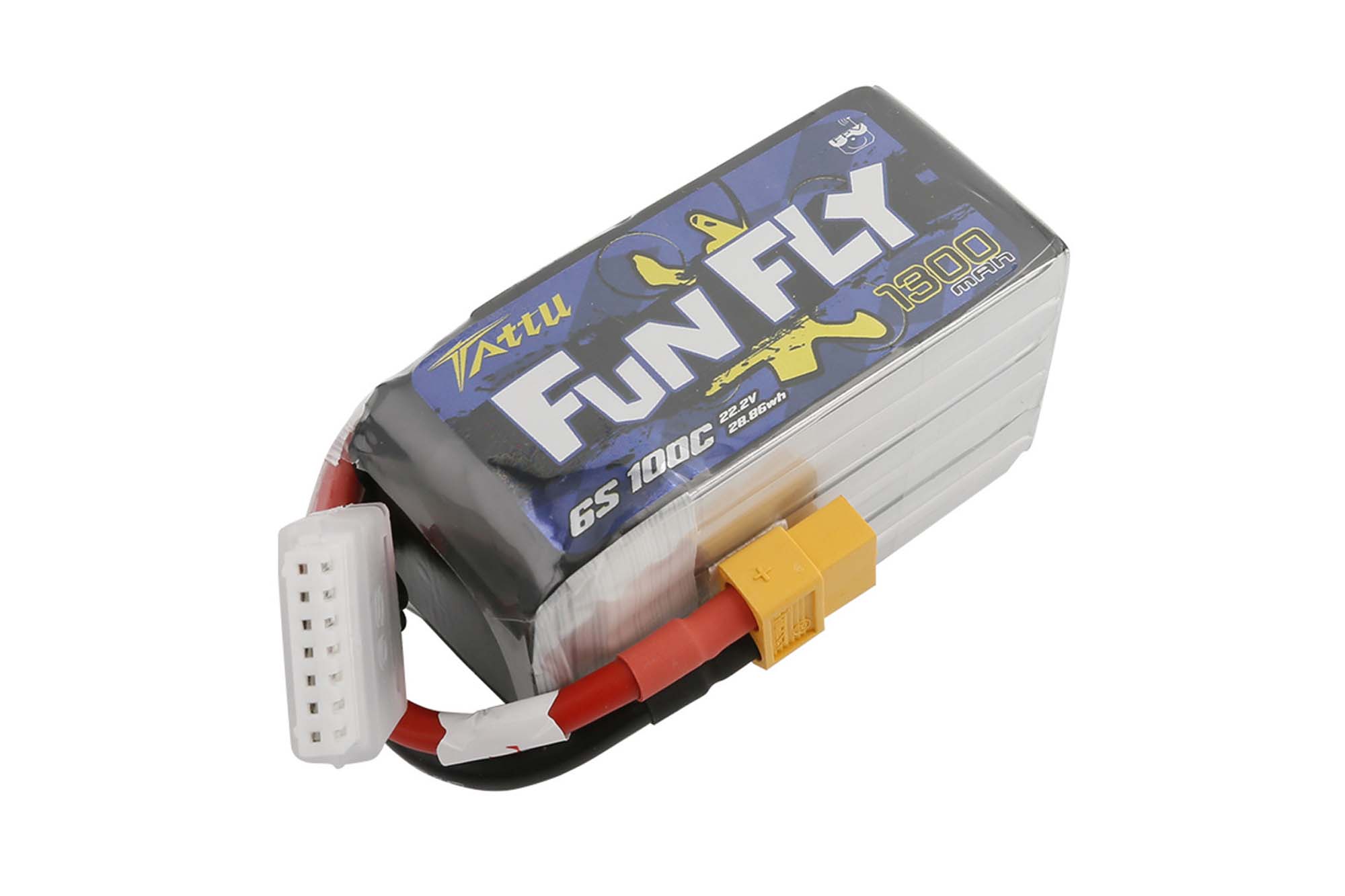 Gensace Tattu Funfly 1300mAh 22.2V 100C 6S1P Lipo with XT-60 - BAT-GA-01-04