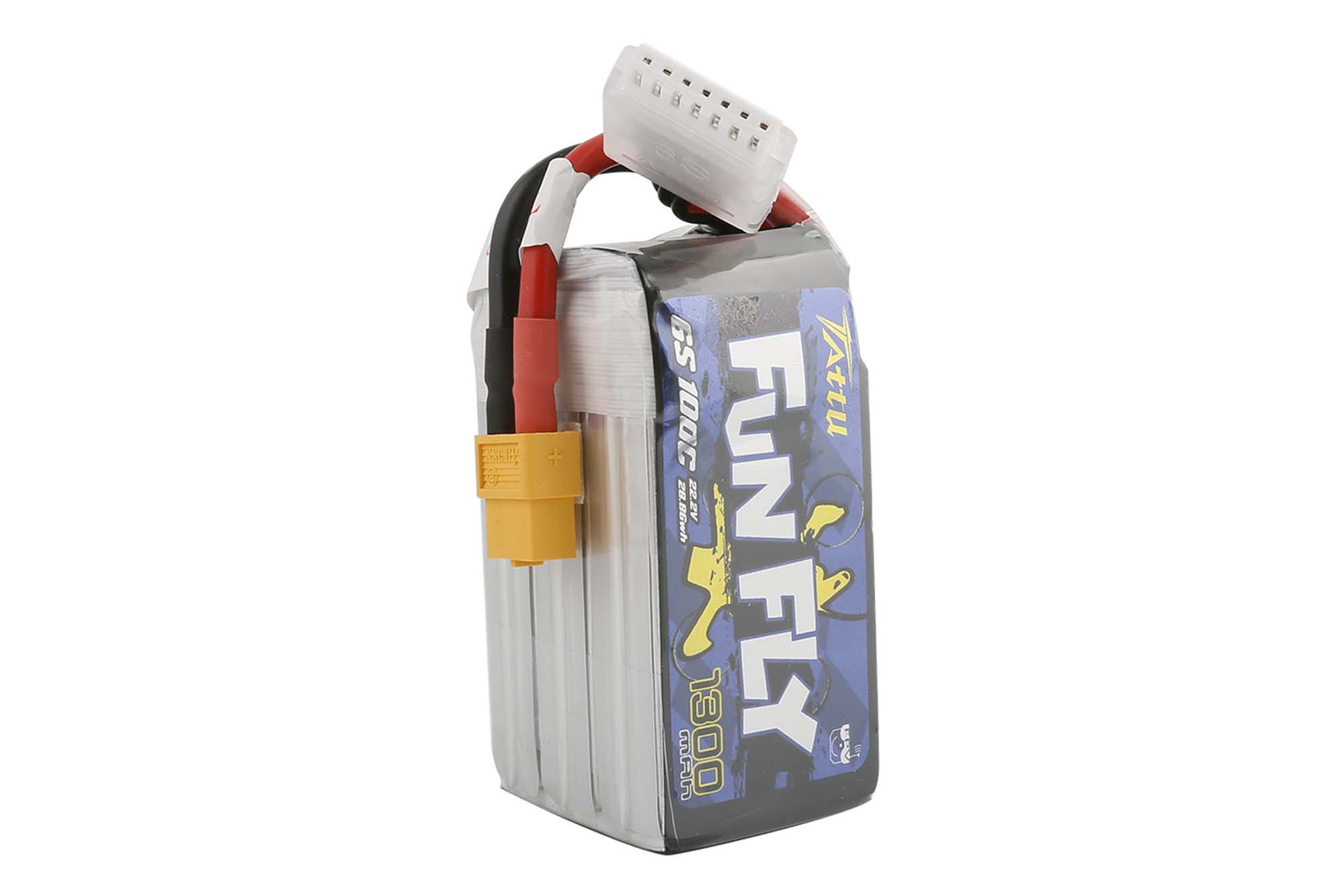 Gensace Tattu Funfly 1300mAh 22.2V 100C 6S1P Lipo with XT-60 - BAT-GA-01-04