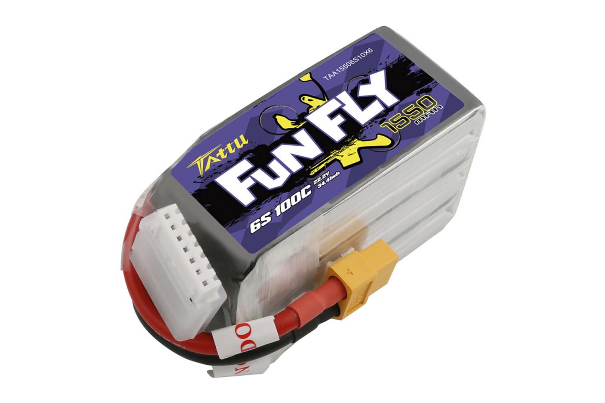 Gensace Tattu Funfly 1550mAh 22.2V 100C 6S1P Lipo with XT-60 - BAT-GA-01-03