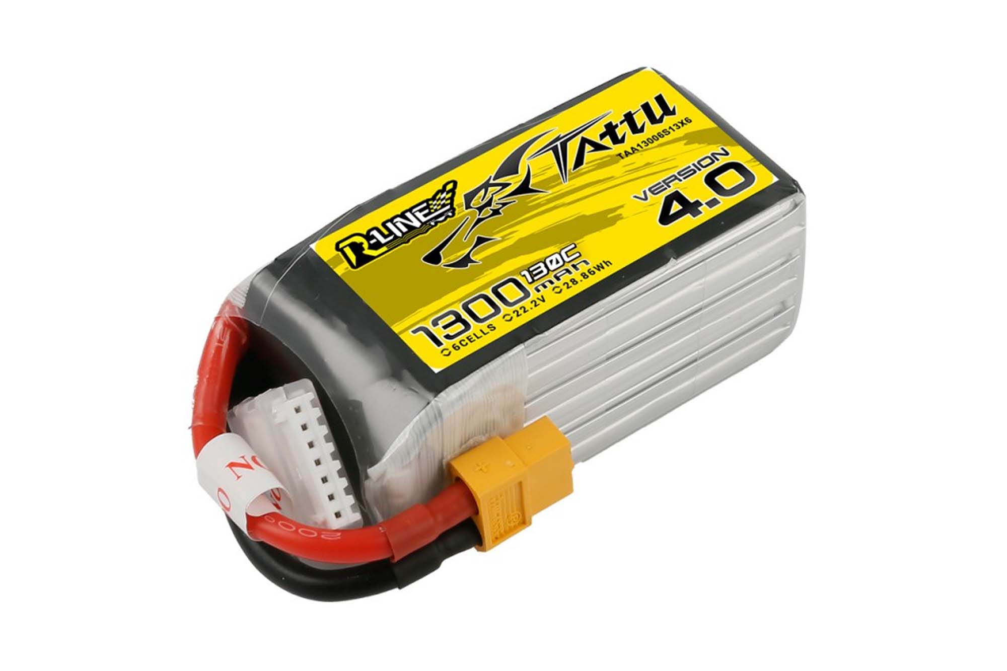 Gensace Tattu R-Line Version 4.0 1300mAh 22.2V 130C 6S1P Lipo with XT60 - BAT-GA-01-07