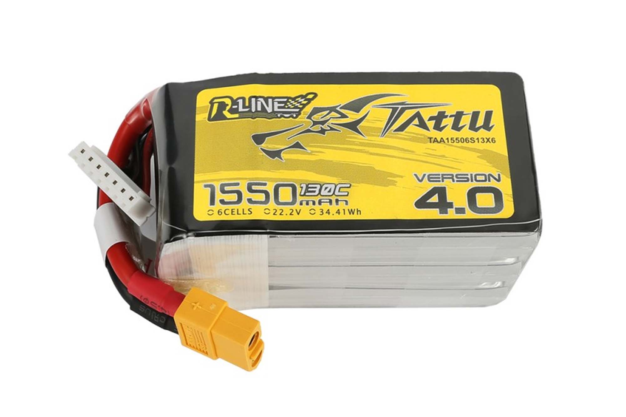 Gensace Tattu R-Line Version 4.0 1550mAh 22.2V 130C 6S1P Lipo with XT60 - BAT-GA-01-08