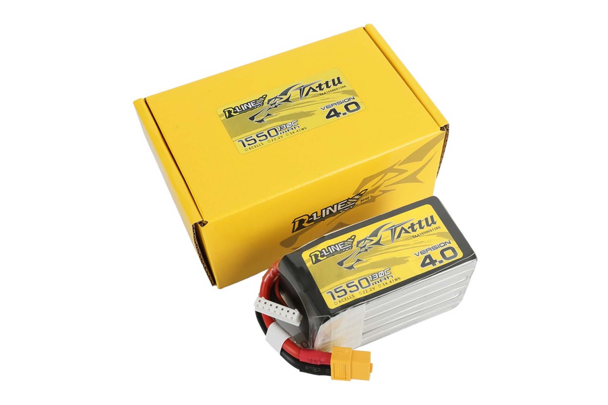 Gensace Tattu R-Line Version 4.0 1550mAh 22.2V 130C 6S1P Lipo with XT60 - BAT-GA-01-08