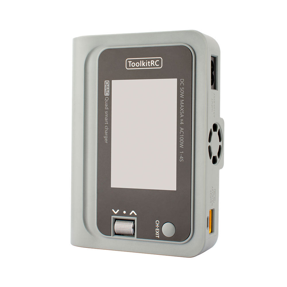 ToolkitRC Q4AC 1-4S 100W AC / 200W DC 4CH Smart Charger - XT60 - TRC-A-02-1