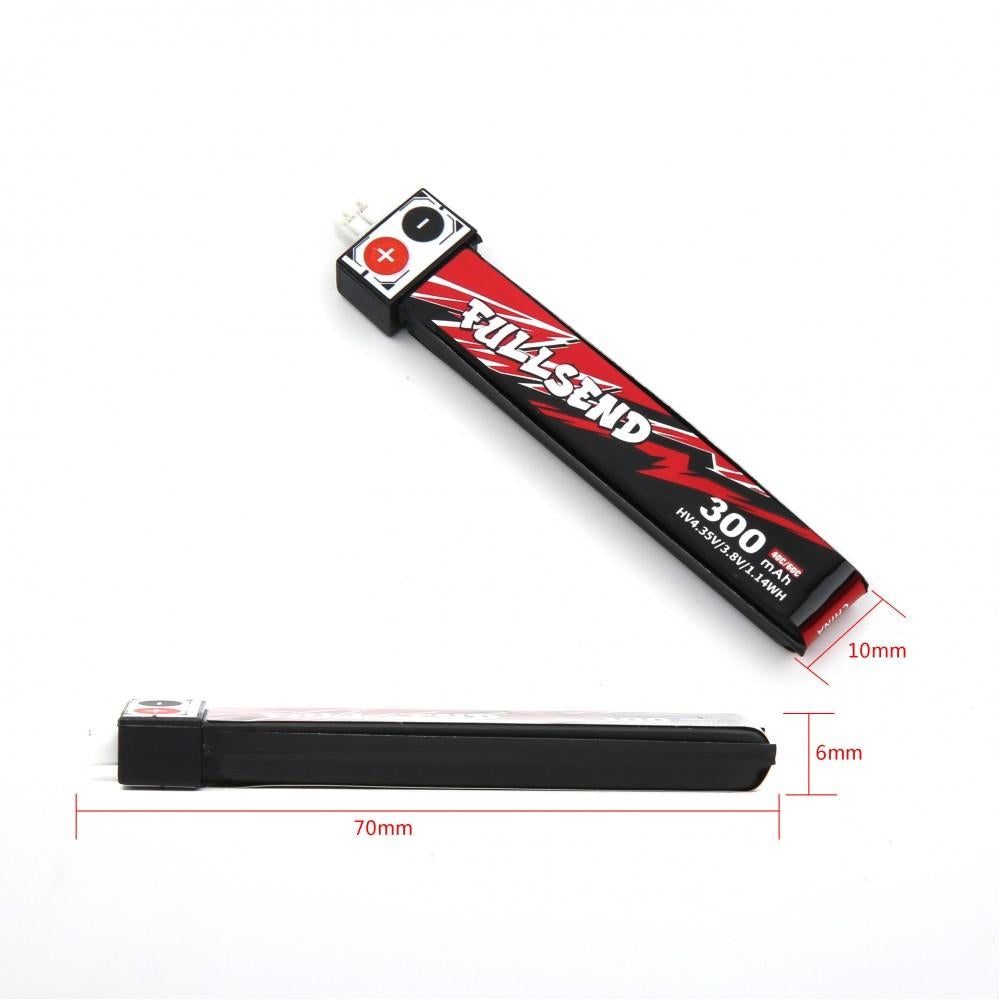 iFlight Fullsend 1S HV 300mAh 40C Lipo Battery PH2.0 (5pcs/pack) 4 - iFlight - Drone Authority