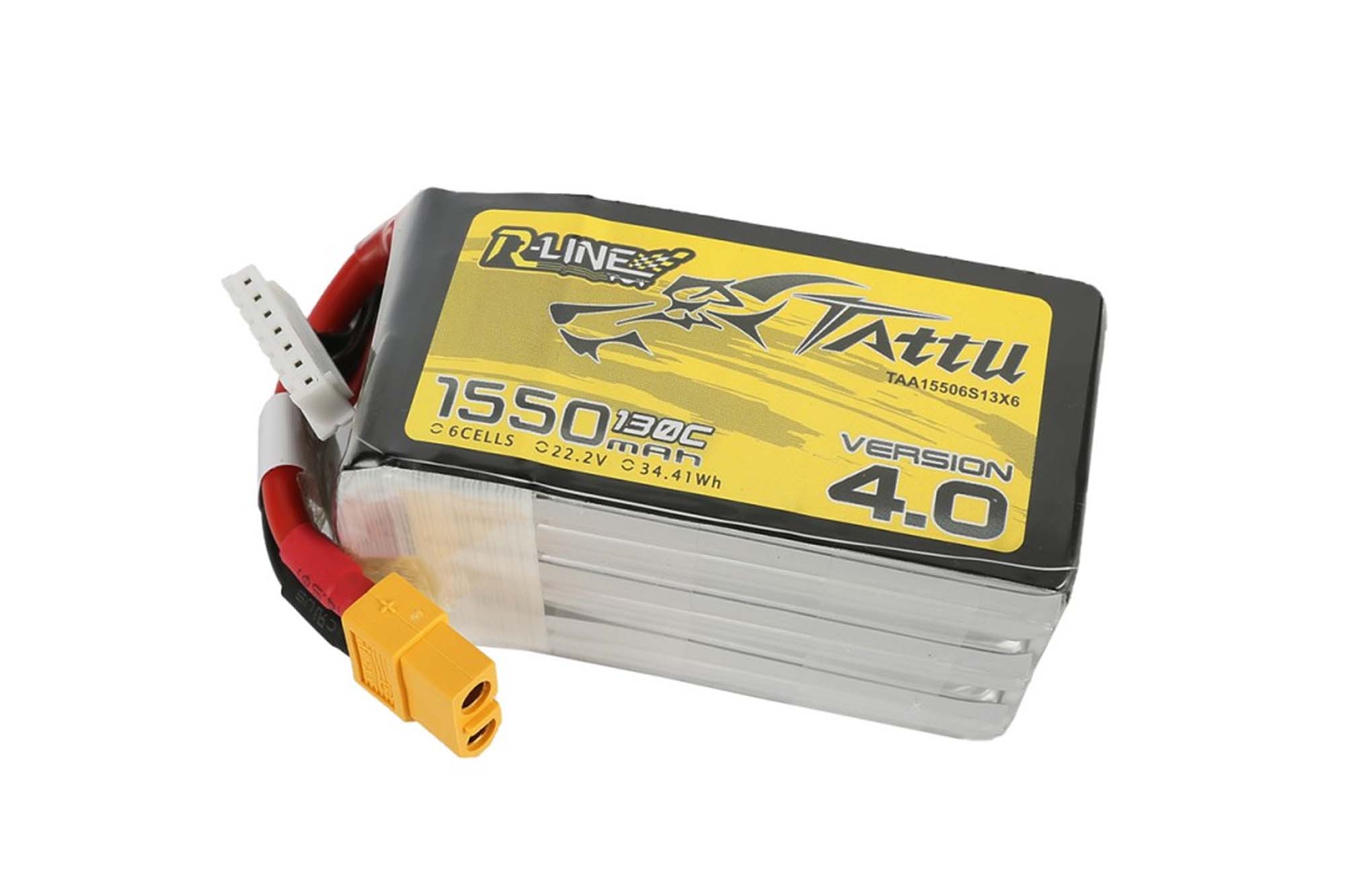 Gensace Tattu R-Line Version 4.0 1550mAh 22.2V 130C 6S1P Lipo with XT60 - BAT-GA-01-08