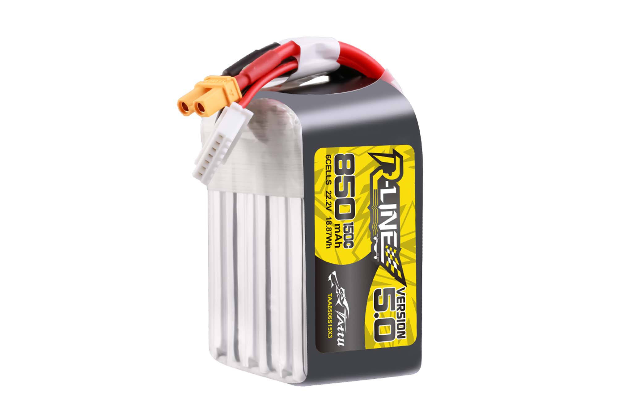 Tattu R-Line V5.0 850mAh 22.2V 6SIP 150C with XT30U-F Plug - BAT-GA-01-10