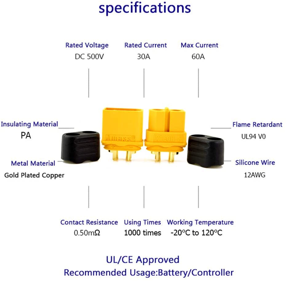 Amass XT60H Connector 4 - Amass - Drone Authority